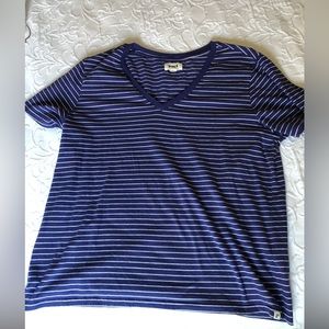 Pact organic v neck blue stripes xl